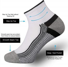 img 2 attached to Men'S Athletic Performance Socks: ONKE Cotton Low Cut W/ Mesh Ventilation & Comfort Fit Cushioning