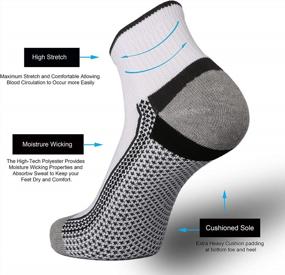 img 1 attached to Men'S Athletic Performance Socks: ONKE Cotton Low Cut W/ Mesh Ventilation & Comfort Fit Cushioning