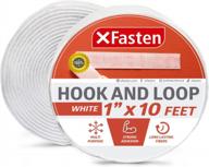 xfasten adhesive hook and loop, white, 1-inch x 10-foot sticky back double-sided hook loop tape for textile, tools, gardening beds логотип