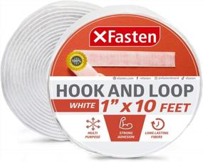 img 4 attached to XFasten Adhesive Hook And Loop, White, 1-Inch X 10-Foot Sticky Back Double-Sided Hook Loop Tape For Textile, Tools, Gardening Beds