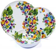 набор столовой посуды prepara из меламина, 12 предметов, тропический цвет логотип