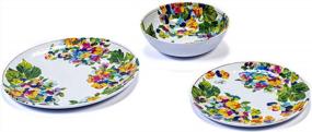 img 2 attached to Набор столовой посуды Prepara из меламина, 12 предметов, тропический цвет