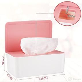 img 3 attached to 👶 Whiidoom Diaper Wipes Dispenser Wipes Holder, Wipes Tissue Case Keeps Wipes Fresh Tissue Wipes Container with Lid - Pink | SEO-Optimized