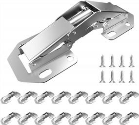 img 4 attached to 16-Pack Concealed Cabinet Hinges - Hidden Frameless Surface Mount 90 Degree Easy Installation For Cabinet Doors