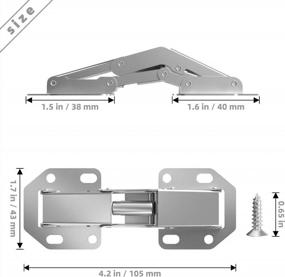 img 2 attached to 16-Pack Concealed Cabinet Hinges - Hidden Frameless Surface Mount 90 Degree Easy Installation For Cabinet Doors