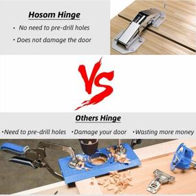 img 1 attached to 16-Pack Concealed Cabinet Hinges - Hidden Frameless Surface Mount 90 Degree Easy Installation For Cabinet Doors