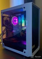 img 1 attached to Fractal Design Meshify C: High Performance Airflow & Cooling PC Case with Tempered Glass - 2X Fans included, PSU Shroud, Water-Cooling Ready, USB3.0 - Blackout Edition review by Kitti Sak ᠌