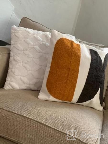 img 1 attached to Add A Boho Chic Touch To Your Home With Merrycolor'S Tufted Moon Pillow Cover - 18X18 Inches review by James Mayfield