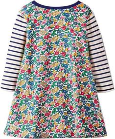 img 3 attached to Cotton Unicorn Sleeve Casual Dresses Girls' Clothing ~ Dresses