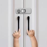 👶 baby proofing cabinet 5 pack locks: child safety strap & adhesive baby locks for cabinets, drawers, and fridge logo