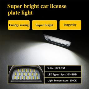 img 1 attached to 2PCS 6000K White LED License Plate Light Tag Lamp Assembly For GMC Sierra 2500, 1500 HD, 3500, Chevy Silverado 1500, 1500HD, 2500, 2500HD, 3500, Suburban, Tahoe, And Cadillac Escalade EXT