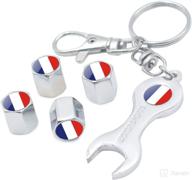 incart universal valve stem caps with the fr/french flag logo tires & wheels логотип