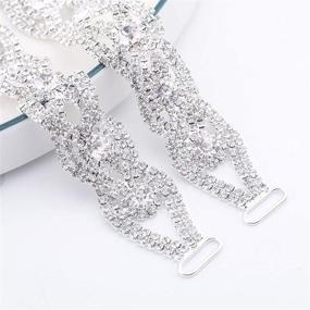 img 1 attached to 💎 Bling Up Your Big Day with AWAYTR Bridal Rhinestone Wedding Belts: Must-Have Women's Accessories!