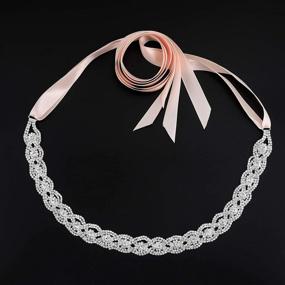 img 3 attached to 💎 Bling Up Your Big Day with AWAYTR Bridal Rhinestone Wedding Belts: Must-Have Women's Accessories!