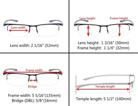 img 3 attached to 👓 Enhance Your Vision with 3-Pack Half Rim Reading Glasses - Lightweight Vision Care