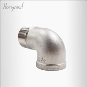 img 1 attached to Horiznext NPT 1 Stainless Steel Cast Elbow Adapter: Perfect Mechanical Coupling For Metal Tubing