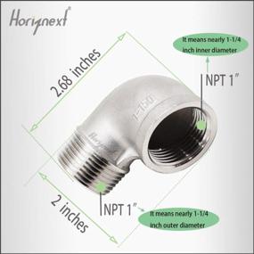 img 3 attached to Horiznext NPT 1 Stainless Steel Cast Elbow Adapter: Perfect Mechanical Coupling For Metal Tubing