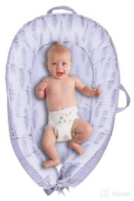 img 4 attached to Feather Silver Baby Nest Lounger Bag: Breathable & Hypoallergenic Co Sleeping Nest for Newborns - Made in Turkey - Portable & Comfortable Sleeper