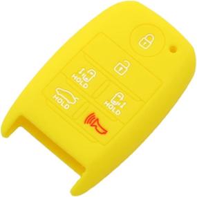 img 2 attached to 🔶 SEGADEN Silicone Cover Protector Case Holder Skin Jacket for KIA Sedona 6 Button Smart Remote Key Fob CV4151 - Yellow