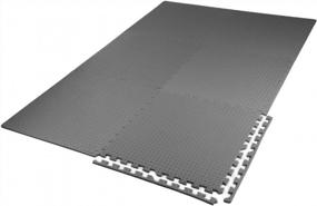 img 2 attached to 100 Sq. Ft. Xspec Gym EVA Foam Floor Mats (25 Pcs) - 3/8" Thick And 24" X 24" In Size