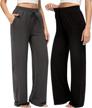 comfy lounge workout pants with pockets: olikeme women's wide leg yoga sweatpants for women logo