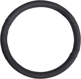 img 3 attached to 🚗 Lusso Gear Steering Wheel Cover: Enhanced Protection and Comfort for a Superior Grip while Driving - Perfect Fit for Cars, Vans, and Trucks (Medium, Black)