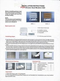 img 1 attached to Измените свой опыт принятия душа с помощью роскошной складной душевой скамьи DIYHD 12 дюймов с матовым настенным креплением, отделка из красного дерева