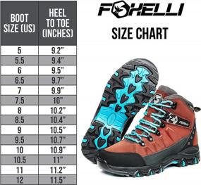 img 3 attached to Изящные и водонепроницаемые: женские замшевые походные ботинки Foxelli для комфортного треккинга
