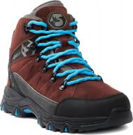 sleek and waterproof: foxelli women's suede leather hiking boots for comfortable trekking logo