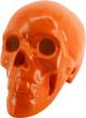 myard glaze enamel ceramic fireproof fire skull log for gas or wood fireplace fire pit campfire bonfire halloween horror decoration (1 piece, orange) logo