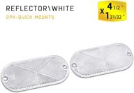 🚸 enhance visibility on the road with mfc pro 2pcs plastic oval stick-on reflector in white logo