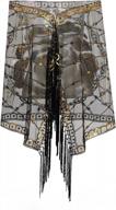 metme women's 1920s sequin deco fringed wedding cape shawl - perfect for vintage prom! logo