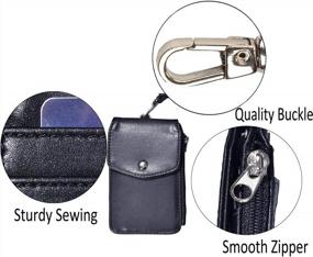 img 2 attached to Premium Leather Badge Holder With Lanyard - Secure ID Card Wallet, Multiple Pockets & Rustproof Lanyard