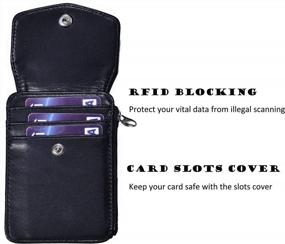 img 1 attached to Premium Leather Badge Holder With Lanyard - Secure ID Card Wallet, Multiple Pockets & Rustproof Lanyard