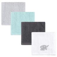 🐘 luvable friends unisex baby super soft cotton washcloths: gray elephant design, perfect for all babies, one size logo