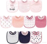 🍼 cute and convenient unisex baby bibs - hudson baby cotton and polyester bibs for easy cleanup логотип