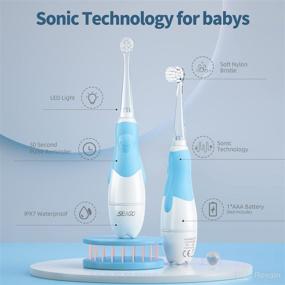 img 3 attached to 🪥 SEAGO Waterproof Replaceable Electric Toothbrush - Children's Dental Care Essential
