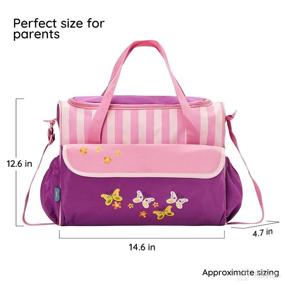 img 2 attached to 🦋 SoHo Animals Butterfly Diaper Tote Bag 10Pc Value