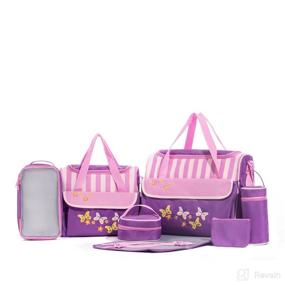 img 3 attached to 🦋 SoHo Animals Butterfly Diaper Tote Bag 10Pc Value