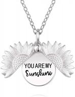 beautifully crafted you are my sunshine locket necklace with stamped sunflower on sterling silver for women and teen girls logo