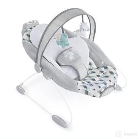 img 4 attached to 👶 Ingenuity SmartBounce Automatic Baby Bouncer Seat - Music, Nature Sounds, Removable Bar & 2 Plush Infant Toys - Chadwick Edition