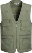 gihuo men's fishing vest multi-pocket utility travel safari shooting vest logo