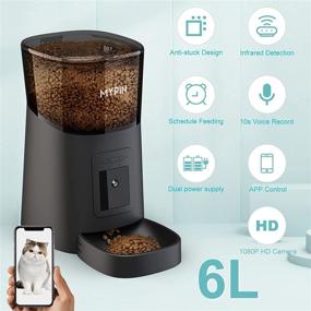 img 3 attached to Smart Pet Feeder with HD Camera, WiFi Food Dispenser for Cats and Dogs, 2-Way Audio, Timed Feeding, Mobile App Control, 6L Capacity, Up to 8 Meals per Day, Desiccant Bag Included