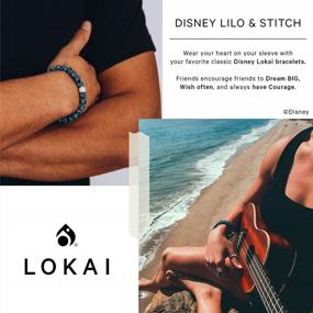 img 2 attached to Lokai Disney Lilo And Stitch Silicone Beaded Bracelets For Women & Men, Fashion Jewelry Slide-On Bracelet For Comfortable Fit