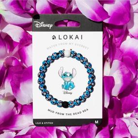 img 1 attached to Lokai Disney Lilo And Stitch Silicone Beaded Bracelets For Women & Men, Fashion Jewelry Slide-On Bracelet For Comfortable Fit
