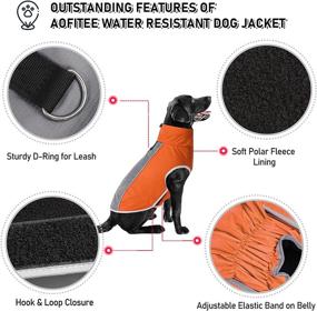 img 2 attached to 🐶 AOFITEE Waterproof Reflective Winter Dog Coat | Windproof Warm Fleece Lined Puppy Jacket | Lightweight Pet Sport Vest Outdoor Apparel for Small, Medium & Large Dogs