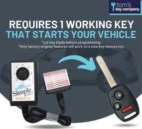 img 2 attached to 🔑 Compatible Key Fob with 3 Buttons for Honda Vehicles (Vehicle List B, Simple Key, and Remote Programmer)