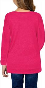img 3 attached to Get Comfy And Chic With GOSOPIN'S Long Sleeve Button Tee And Tunic Tops For Girls