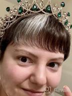 img 1 attached to Gorgeous Gold & Green Coucoland Vintage Crystal Rhinestone Bridal Wedding Queen Crown Tiara review by Greg Birchfield