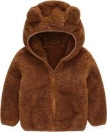 🐻 adorable little bear hoodie: cozy sherpa winter coat for toddler baby boy/girl logo